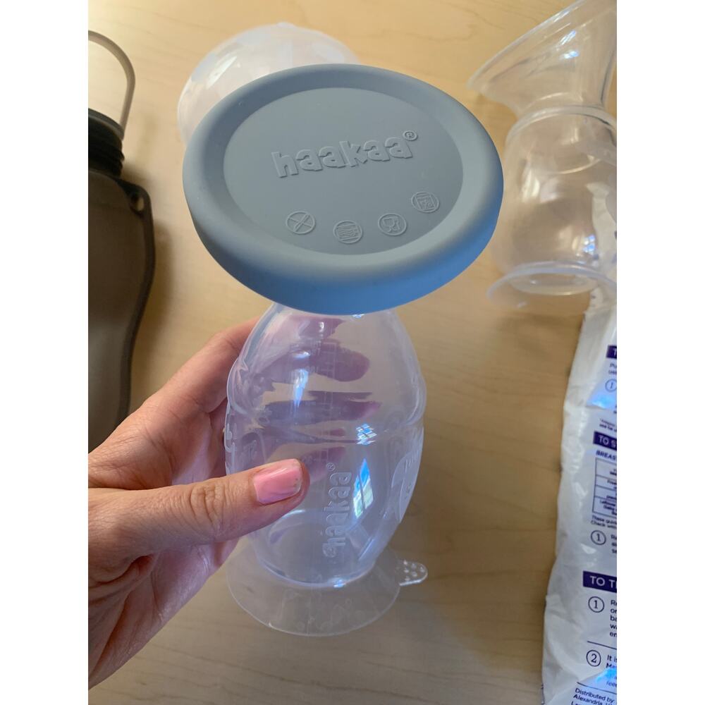 Haaka Silicone Breast Pump, Storage Bags, Collection Cup Lot (4) - Picture 3 of 5